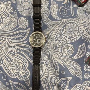 Fossil Black Watch with Silver Details